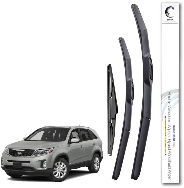 레이븐 쏘렌토R 올뉴 더뉴 쏘렌토 MQ4 쏘렌토 하이브리드 와이퍼 운전석+조수석 세트, 전면+후면 와이퍼세트, 쏘렌토R (09년~14년8월) 2420+11