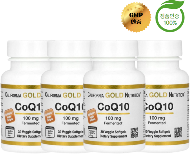 2+2 캘리포니아 골드 CoQ10 100mg 30정, 4개