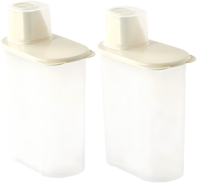 모던하우스 깔끔 도어포켓 잡곡용기 2500ml, 아이보리, 2개