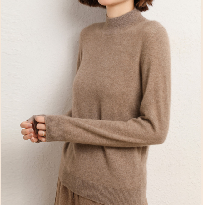 MS HOME 모달 하프넥 데일리 소프트니트 반목 폴라