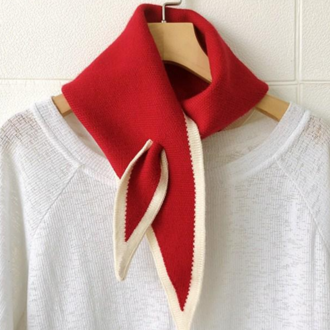 [엔젤D] 삼각 크로스 쁘띠 니트 목도리