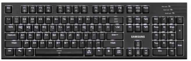 삼성전자 기계식 유선 키보드, (검정), SK-C1200RB, 적축