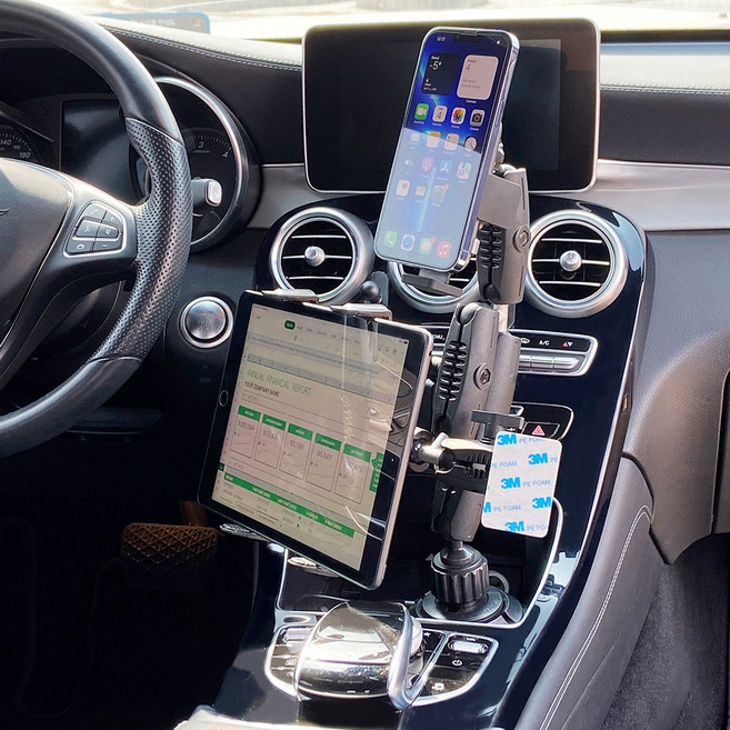 ARKON 맥세이프 MWC3AP6TR323 차량용 컵홀더 타블릿 스마트폰 카드단말기 거치대 아이패드 갤럭시탭 G패드 휴대폰 핸드폰 갤럭시 애플 아이폰 거치대, 아콘 MWC3AP6TR323, 1개