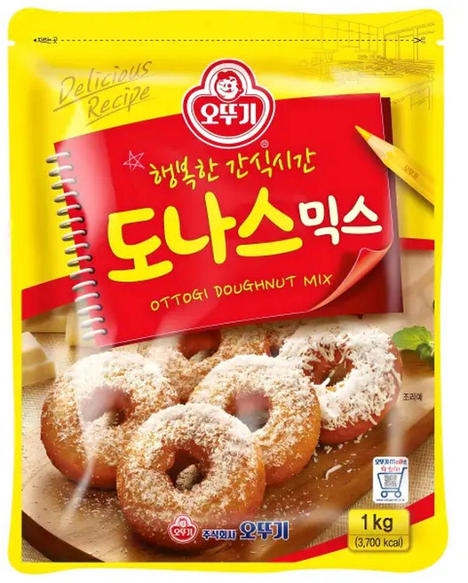 오뚜기 도나스믹스 1kg 1개 간식 화이트데이 방과후 학교 만들기 발렌타인데이