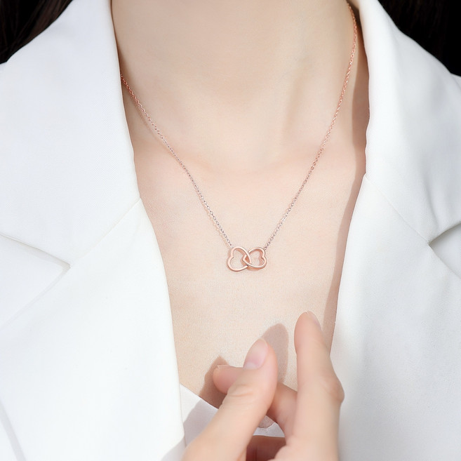 14K/18K 여자 하트목걸이 여성목걸이 1주년 프로포즈 생일 기념일 선물용 팬던트 금 목걸이+쇼핑백