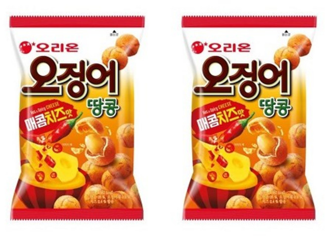 정성들여 제대로 구운 40년 전통의 맛 오징어땅콩 매콤치즈맛 202g 2개