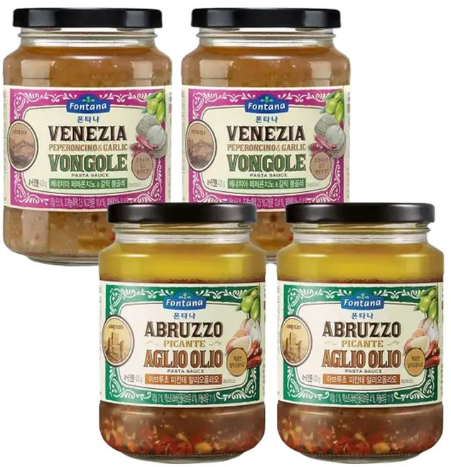 폰타나 갈릭 봉골레 430g 2개+피칸테 알리오올리오 430g 2개파스타, 1개