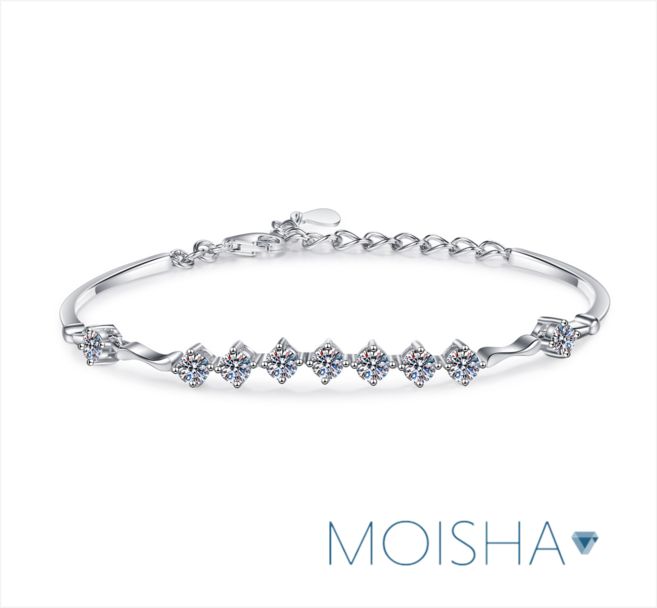 모이사나이트 팔찌 스타더스트 팔찌 GRA보증서 S925 실버