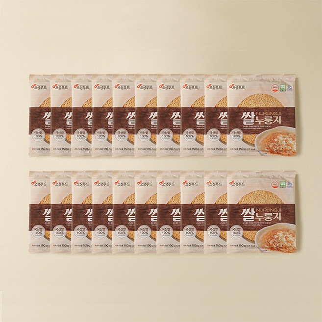 오성푸드 쌀 누룽지, 150g, 20개