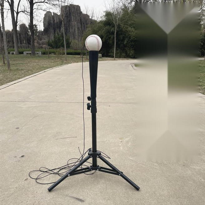 배팅기 배팅티 야구 연습기 훈련 소프트볼 타격 하드볼 티배팅, 1개, 9인치 하드볼 4m 탄성 로프 포함