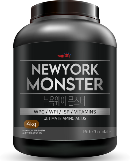 뉴욕웨이몬스터 WPI 함유 헬스보충제 단백질보충제 게이너 살찌는 체중증가 보충제, 2kg, 1개