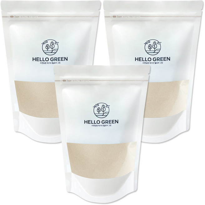 헬로우그린 볶은 귀리 분말 500g(팩), 3개, 500g