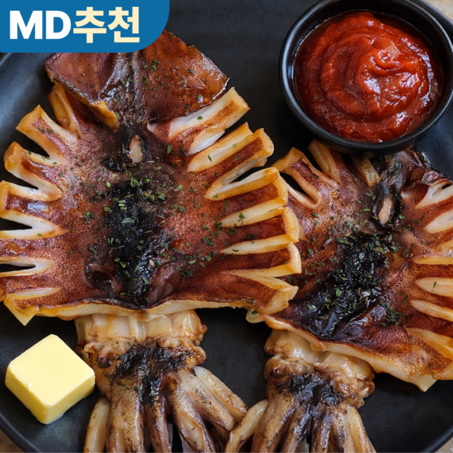 구룡포 버터 피데기 오징어 다리끝까지 쫄깃한 반건조 5미 중대사이즈 버터초장증정 태평양, 1세트, 중750g내외