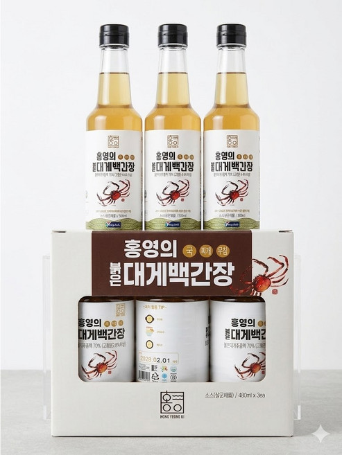 홍영의 붉은대게 백간장 480ml x 3개 만능소스 코스트코