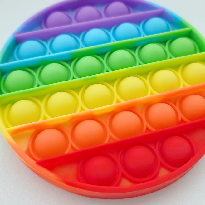 땡스땡스 무한반복 15종 푸쉬팝 팝잇 파빗 팟입 팟잇 푸시팝, 2. 무지개 원형, 1개