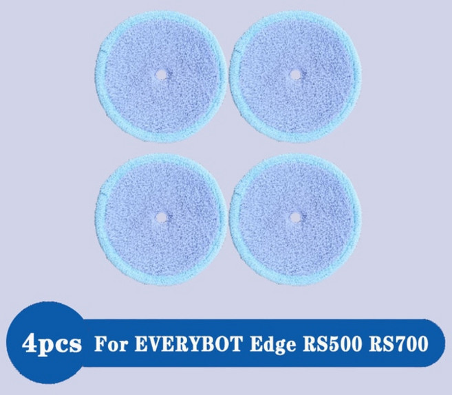 EVERYBOT Edge RS700 로봇 교체용 액세서리 세척 가능 마더 실 극세사 패드, 01 4pcs