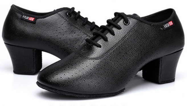 라라단스 3.5cm 낮은굽 발편한 천연 가죽 여성라틴댄스화 스포츠댄스화 라인댄스화 사교댄스 모던 살사 탱고 구두 신발 댄싱화, 블랙 스웨이드, 235(37)