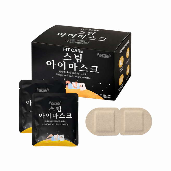 핏케어 온열 안대 스팀 힐링 수면 아이마스크 무향, 1개, 60개입
