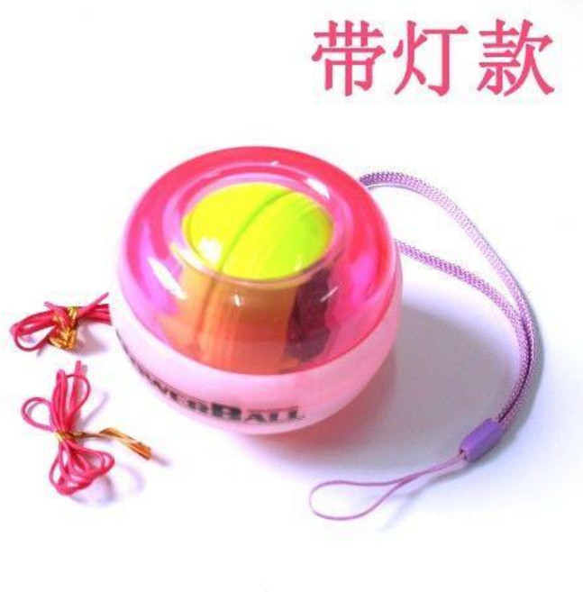 腕力器 握力球 手掌陀螺 徐老師 腕力訓練健身器材 手指部訓練器 桔色帶燈, 粉色帶燈不帶計數, 1個