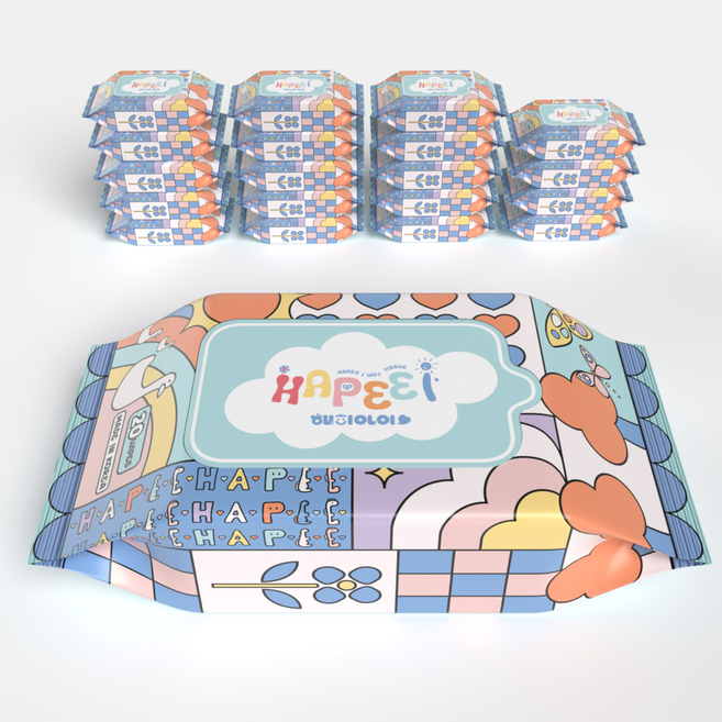 해피아이 휴대용 물티슈, 20개, 20매, 50g