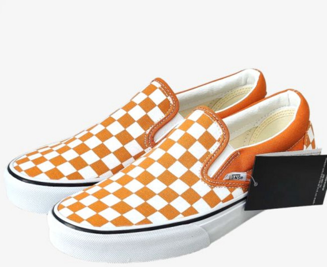 반스 클래식 슬립온 컬러 띠어리 체커보드 마멀레이드 VN000D6Y52K