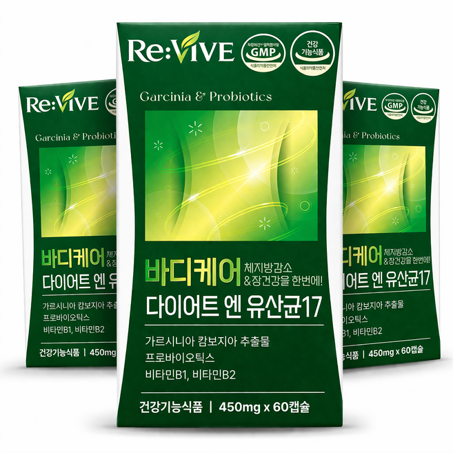 bnr17 유산균 다이어트 식약청인증 비에날씬 정품 증정 (12박스구매시) / 체지방 감소 다이어트유산균 17, 3개, 60회분