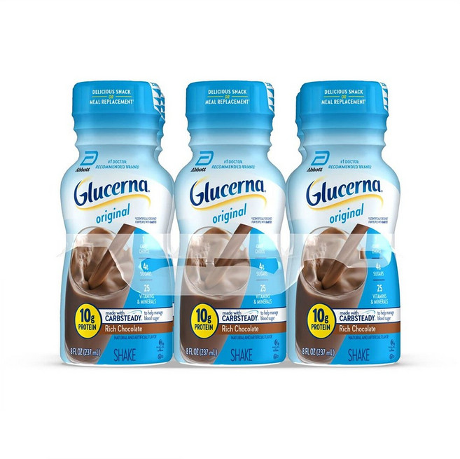 Glucerna Nutritional Rich Chocolate Shake 글루서나 뉴트리셔널 리치 초콜렛 쉐이크 8oz(237ml) 24개, 1개