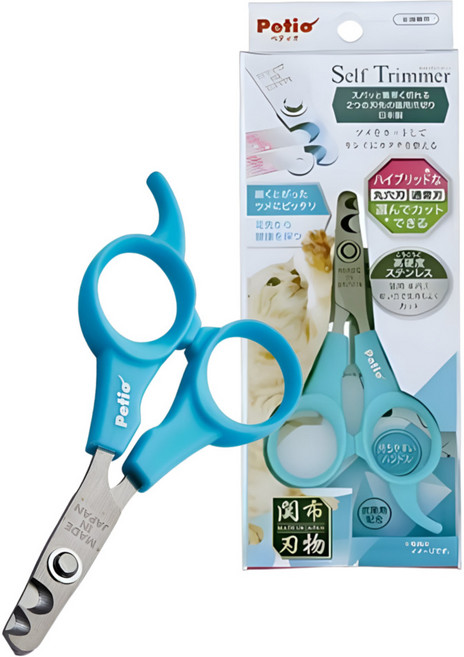 일본제작 고양이 발톱깎기 집사가 편한 2WAY 소형묘 대형묘 발관리 냥발케어 하이카본 스테인레스 페티오, 1개