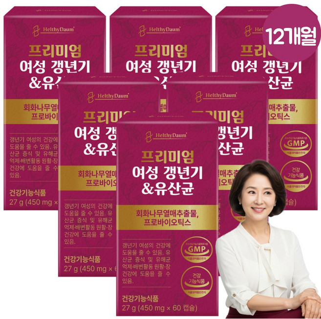 여성 갱년기 유산균 식약청인증 회화나무 열매 추출물 장건강 영양제, 6개, 60회분