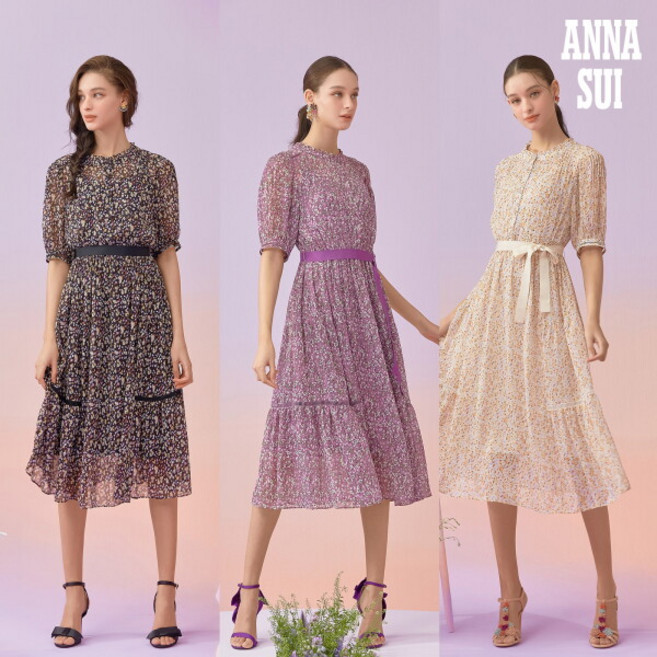 [안나수이] ANNA SUI 로맨틱 파라다이스 쉬폰 원피스+이너슬립 2종