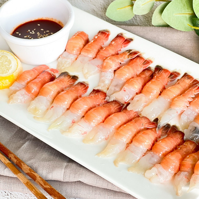 청정여수 자연산 딱새우 순살 딱새우회, 1박스, 손질 딱새우 특대(10미)