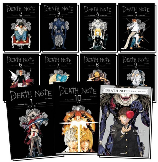 데스노트 컬러판 1-12 권 만화 책 완결 전권 단편집 세트 (전13권), 상품명, 상품명, 상세설명 참조