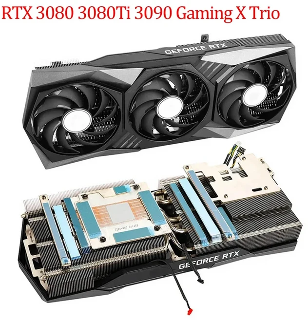 MSI RTX 3060 3060Ti 3070 3070Ti 3080 3080Ti 3090 3090Ti 게임용 X 트리오용 정품 그래픽 카드 교체 방열, 03 RTX 3080 3080Ti 3090, 01 검정색, 01 RGB 없음