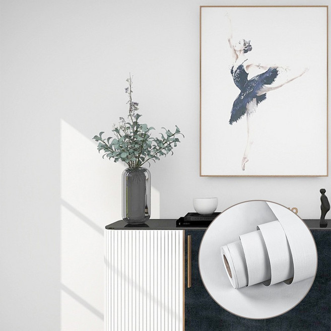 베라스코 붙이는 벽지 시트지 60cm x 10m, 스노우화이트