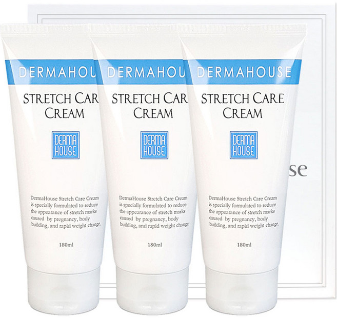 더마하우스 스트레치 케어크림180mlx3개+포장-산전 산후 임산부 청소년기 일반인, 3개, 180ml