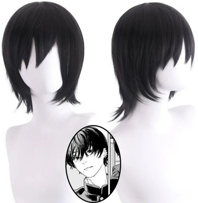 레제 마키마 아키 파워 덴지 가발 코스프레 체인소맨 코스튬 고퀄리티 헤어, 1개, Hirofumi
