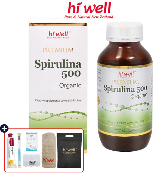 스피루리나 500 500정 뉴질랜드 스피룰리나 스피루니나 엽록소 하이웰, 스피루리나 500 500정 뉴질랜드 스피룰리나 스피루니, 1개