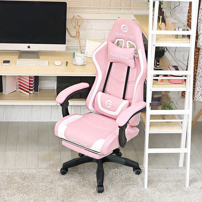 PC방 BJ 게이밍 타이탄 의자 모음, 라이트 지타이탄 게이밍 체어 핑크