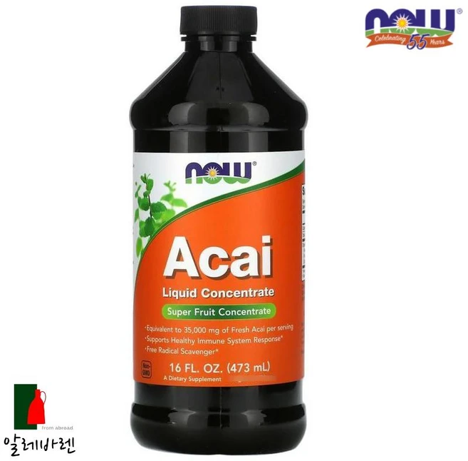 나우푸드 아사이 리퀴드 컨센트레이트 비건 글루텐 프리, 성인남녀공용, 액상, 1개, 473ml - 쿠팡