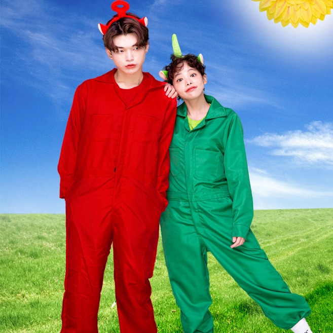 반티고고 코스프레 체육대회 반티세트 할로윈 텔레토비 점프슈트 세트