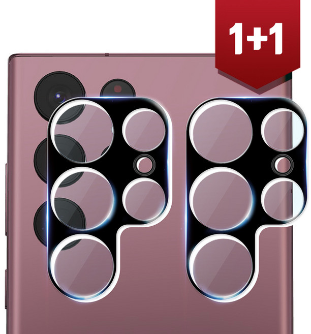 투에이비 블랙 풀커버 카메라 강화유리 보호 필름, 2개