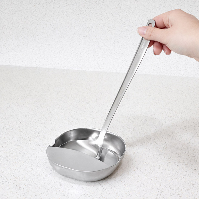 모나코올리브 묵직한 스텐 국자거치대 넘어짐방지 안정받침, 1개, 뒤집힘 없는 국자휴게소 원컬러