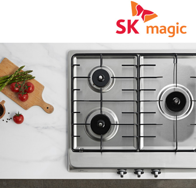 SK매직 3구 빌트인 매립형 가스쿡탑 레인지 GRAB3260A AC 전기코드식 560x480, LNG, 배송후설치_비용별도