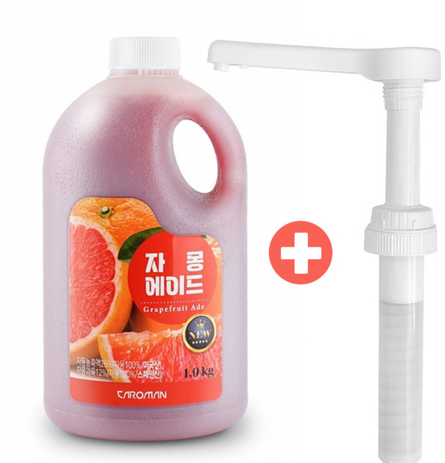 까로망 자몽 에이드 농축액 1.9kg + 전용펌프, 1개
