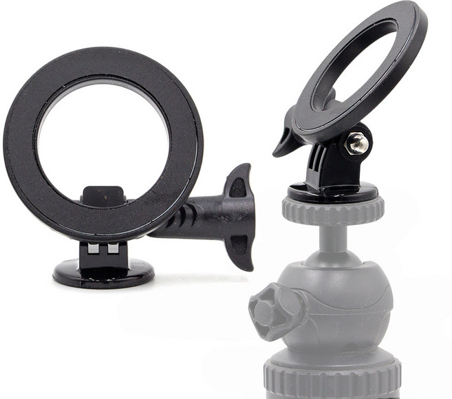 맥세이프 마그네틱 자석 홀더 1/4 액션캠 삼각대 거치대 설치 자성 접착, 블랙, 1개