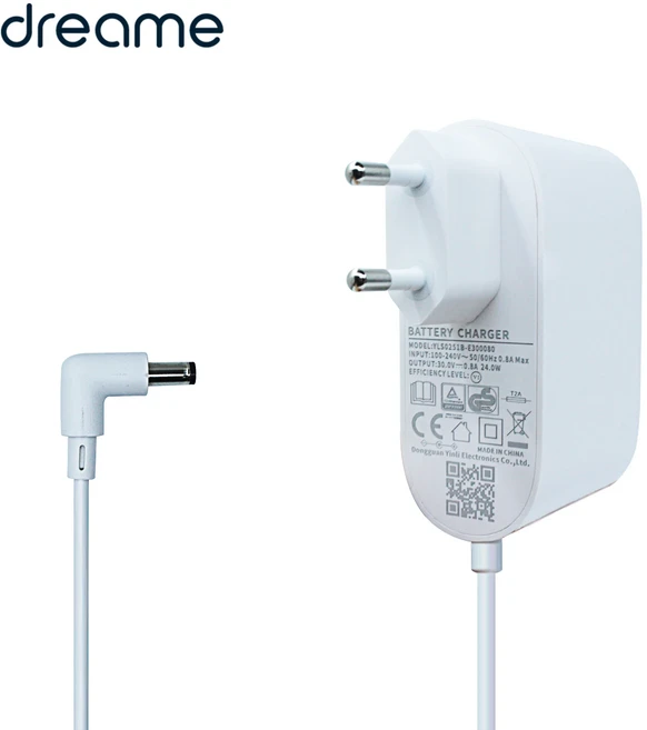 청소기부품 DREAME V9 V0 용 어댑터 EU 플매트 카펫 러그 배터리 충전기 교체 예비 부품 POWER LOGIC 액세, 기본, 1개