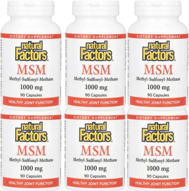 네츄럴팩터스 MSM 1000mg 90정, 6개 - 쿠팡