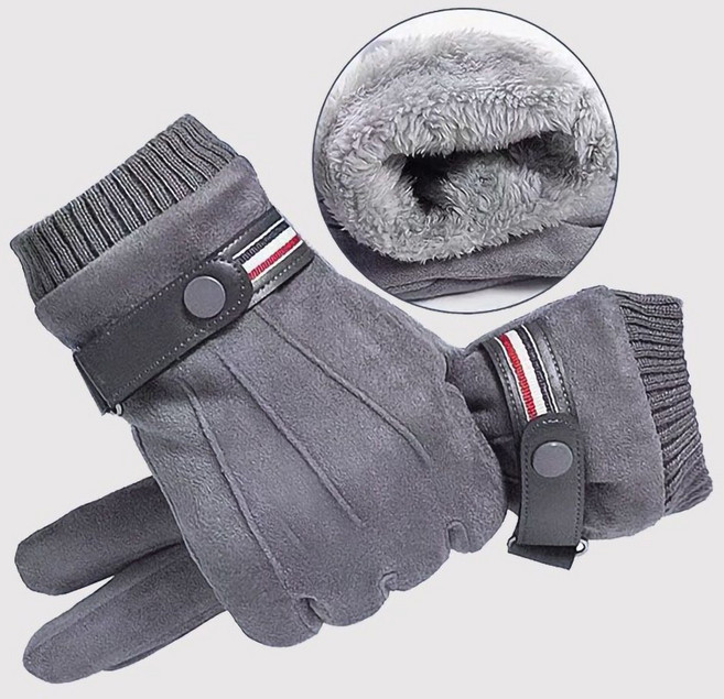 토리모 고급 남성 무스탕 가죽 장갑 스웨이드 스마트폰 양털안감