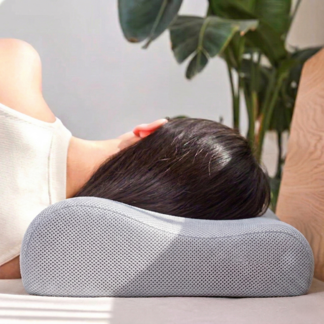 리닛 숙면 경추베개 거북목 통증완화, 1개, 그레이