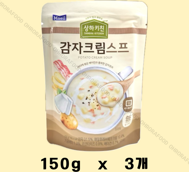 상하키친 감자크림스프, 150g, 3개